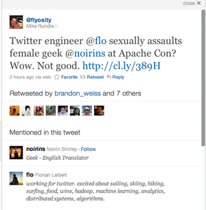 La Googler Noirin Shirley acusa a ingeniero de Twitter por asalto sexual? 1