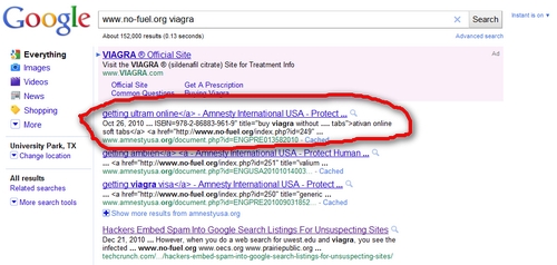 Hackers logran embeber spam en los resultados de búsquedas de Google 1
