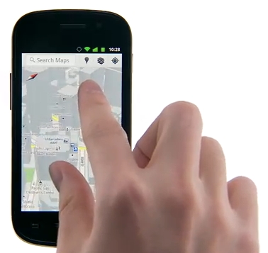 Google Maps 5.0 en el Nexus S 1
