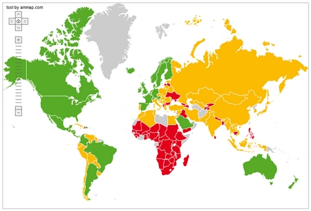 Mapa interactivo de los países y su nivel de felicidad 1