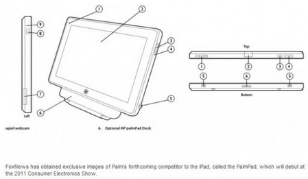 HP podría presentar 3 versiones de su tableta PalmPad con WebOS en el CES 2011 1