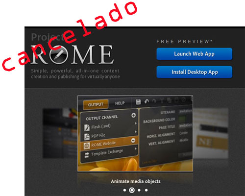 Adobe abandona Project Rome 1