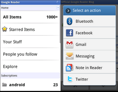Google Reader para Android oficialmente lanzada por Google 1
