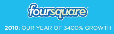 El 3400% de crecimiento durante el 2010 para Foursquare.[Infografía][Mapa] 1