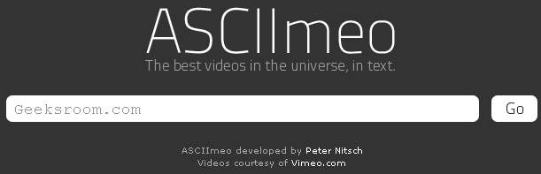 ASCIImeo.com: Visualiza en Texto los Mejores Vídeos del Planeta 1