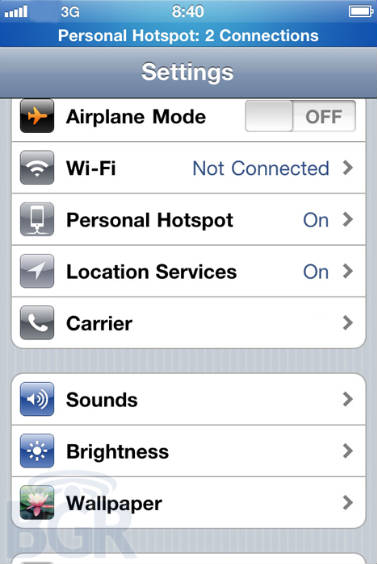 Hotspot para todos los iPhone con la versión iOS 4.3 1