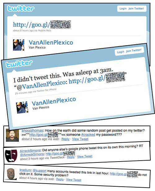 Miles de Usuarios en Twitter han sido atacados con un Falso anti-virus propagado a través de enlaces cortos goo.gl. 1