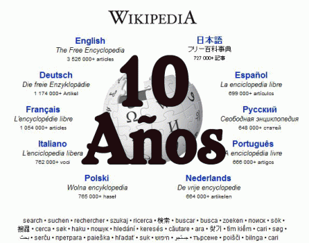 Wikipedia cumple 10 años de vida 1