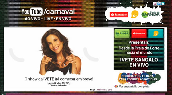 EL carnaval de Salvador de Bahía (Brasil) se trasmite en vivo por Youtube 1