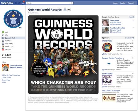 Facebook - Guinness World Records, conoce que tipo de personaje de juego eres 1