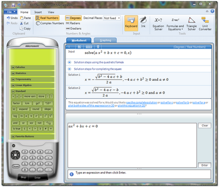 Microsoft Mathematics 4.0, nueva versión y ahora gratis de la calculadora gráfica 1