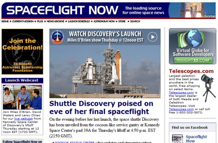 3 sitios para ver el lanzamiento del último vuelo del Discovery 2