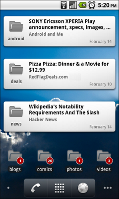Google Reader para Android actualizado 1