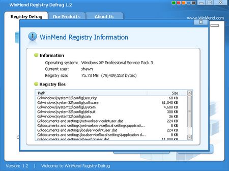 WinMend Registry Defrag, mejora la performance de Windows 1