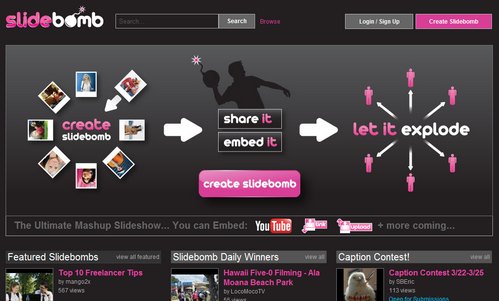 Slidebomb, herramienta para crear slideshows 1