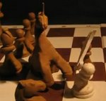 Sensacional juego de ajedrez en stop motion [Vídeo]