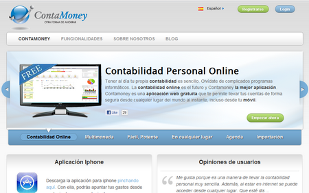 ContaMoney, sistema de contabilidad en línea y en español 1