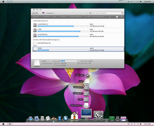 Transforma Windows 7 en Mac OS Lion