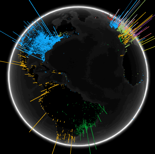 Google Search Globe, herramienta que visualiza búsquedas alrededor del planeta 1
