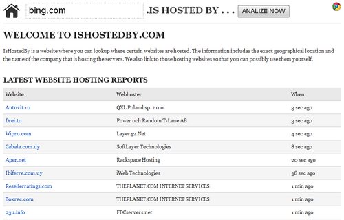 IsHostedBy, conoce cuál es el servicio de hosting de un dominio 1