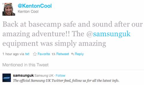 Envían un tweet por primera vez desde la cima del Everest 2