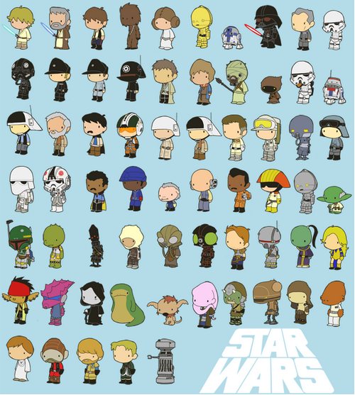 Los pequeños carácteres de Star Wars 1