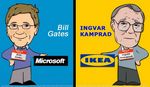 Microsoft vs Ikea o Bill Gates vs Ingvar Kamprad [Infografía en español]