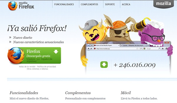 Firefox 5 ya está entre nosotros. 1
