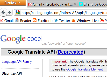 Chau API Google Translate