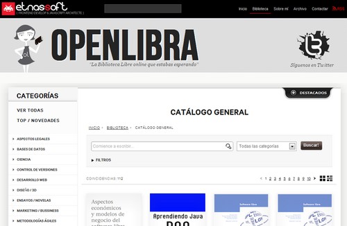 OpenLibra, obras literarias bajo licencias libres y en español 1