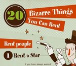 20 cosas extrañas que se pueden alquilar #Infografía