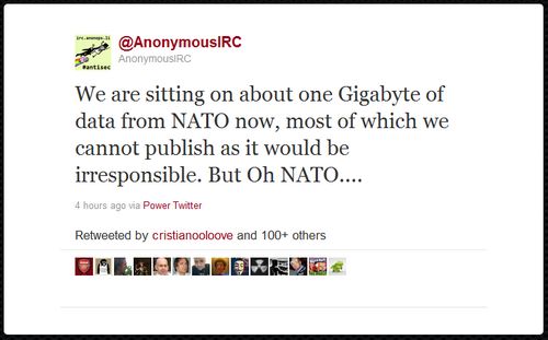Anonymous dice haber atacado con éxito a la OTAN 2