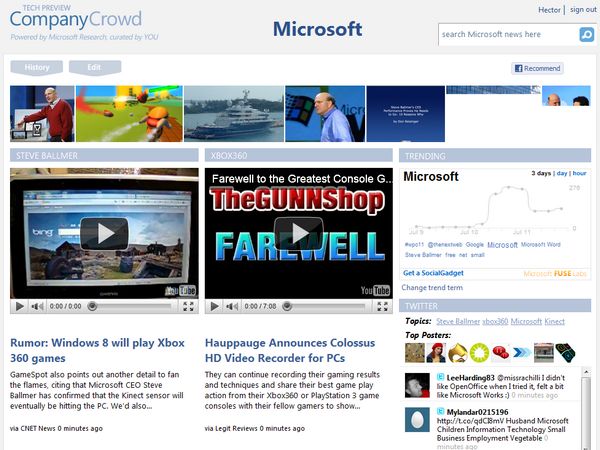 Microsoft lanza CompanyCrowd para ayudarte a obterner noticias de empresas 2