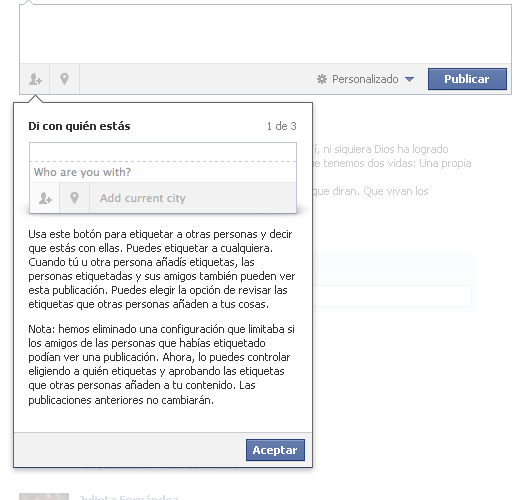 Probando los cambios de privacidad en Facebook 2