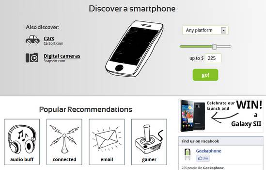 Geekaphone Discover a Smartphone, te ayuda a elegir el mejor smartphone para ti 1
