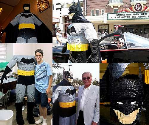 Un niño de 13 años armó con Legos a Batman en escala natural 2