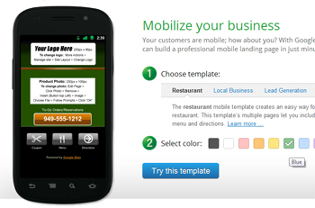 Google Mobile Sites: Genera tu sitio móvil en pocos pasos 1