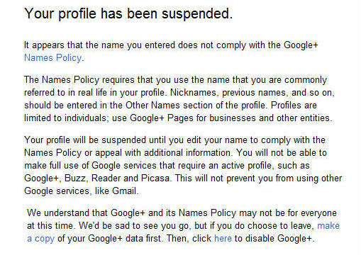 El proceso y resultado de apelar una decisión de Google en contra de su cuenta en Google+ 2