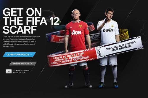 Campaña de EA Sport para promover el juego FIFA 2012 incluye a usuarios de Twitter y Facebook 1