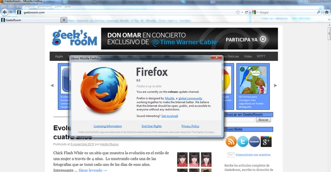 Ya se puede descargar Firefox 8 1