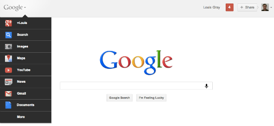 Google lanza un nuevo menú de navegación 1