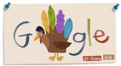 Google publica el doodle del Día de Acción de Gracias (Thanksgiving) con un toque de Google+ 1