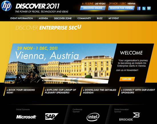 La semana que viene cubriremos la conferencia HP Discover 2011 en Viena, Austria 1