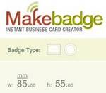 MakeBadge, aplicación gratuita en línea para crear tarjetas de presentación