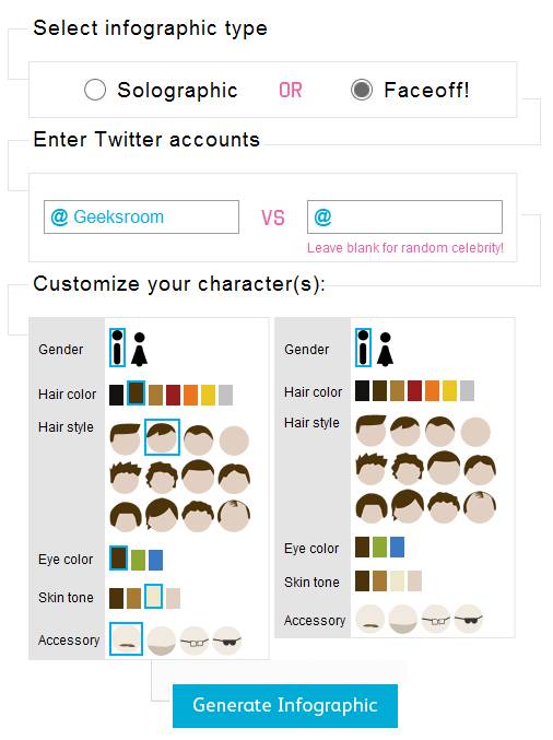 Twitterize, crea una infografía de tu Twitter y compárate con una celebridad 2