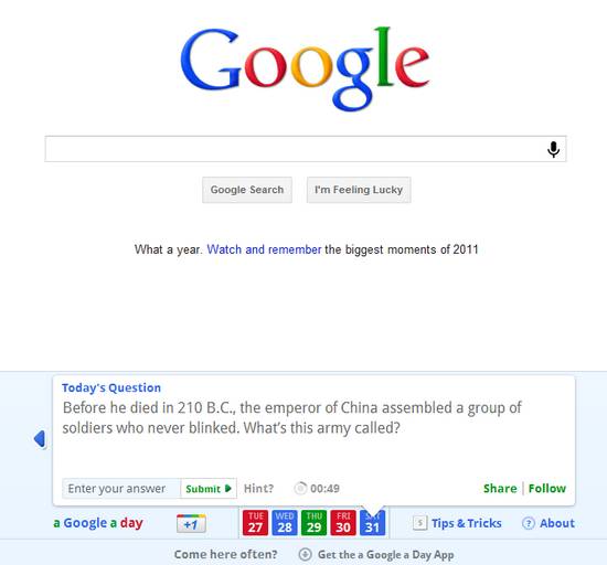A Google A Day, juego que ayuda a mejorar nuestra habilidad para buscar en Google 1