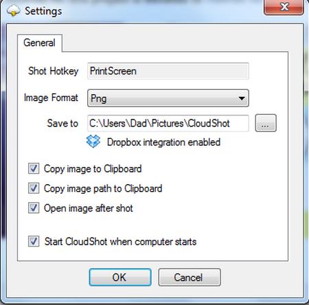 Cloudshot, realiza capturas de pantalla y envíalas automáticamente a DropBox 1