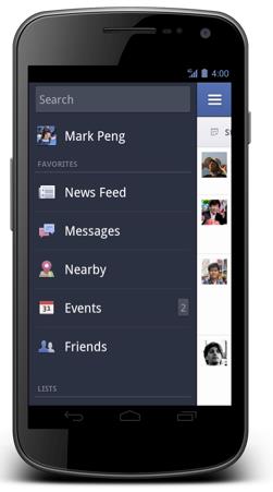 Nueva actualización de la aplicación de Facebook para Android 3