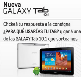 Concurso para ganarte una Tablet Galaxy Tab /ARG 1
