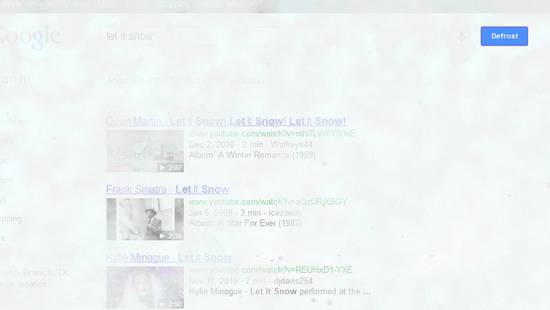 Let It Snow, el nuevo huevo de pascuas de Google 2